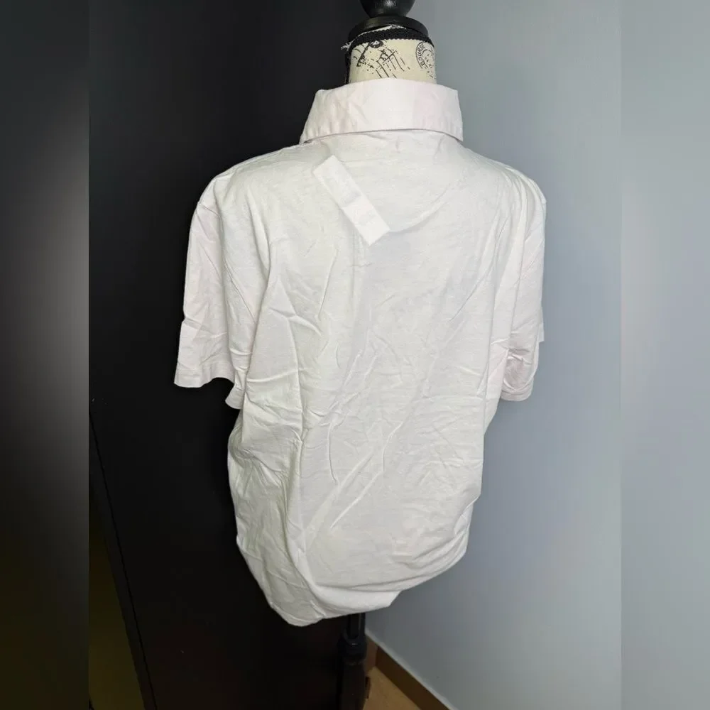 J.Crew Sueded cotton polo shirt NWT Size M